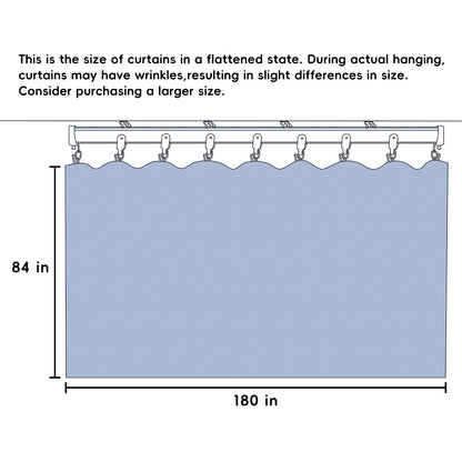 （Grey）Benny Thermal Textured Woven Blackout Divider Curtain