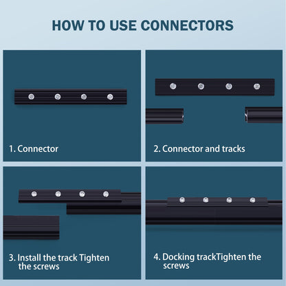 Ceiling Curtains Tracks Aluminum Flexible Bendable（black）