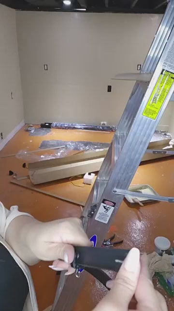 Benny Thermal Textured Woven Blackout Divider Curtain & Black Track Kit