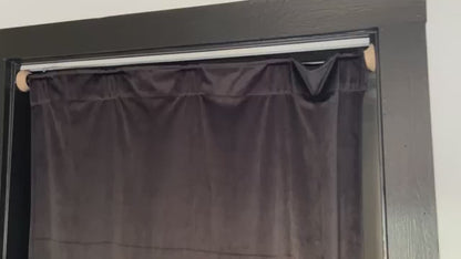 Total Blackout Room Divider Curtain - Thermal & Noise Reducing(Black)