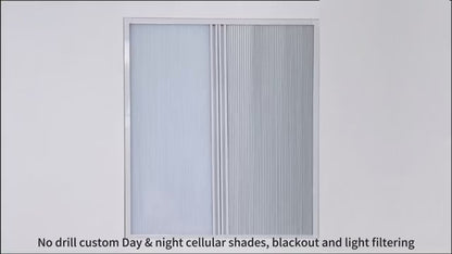Day & Night Cordless Cellular Shades - Dual Sheer & Blackout Honeycomb Blinds (Custom Size)