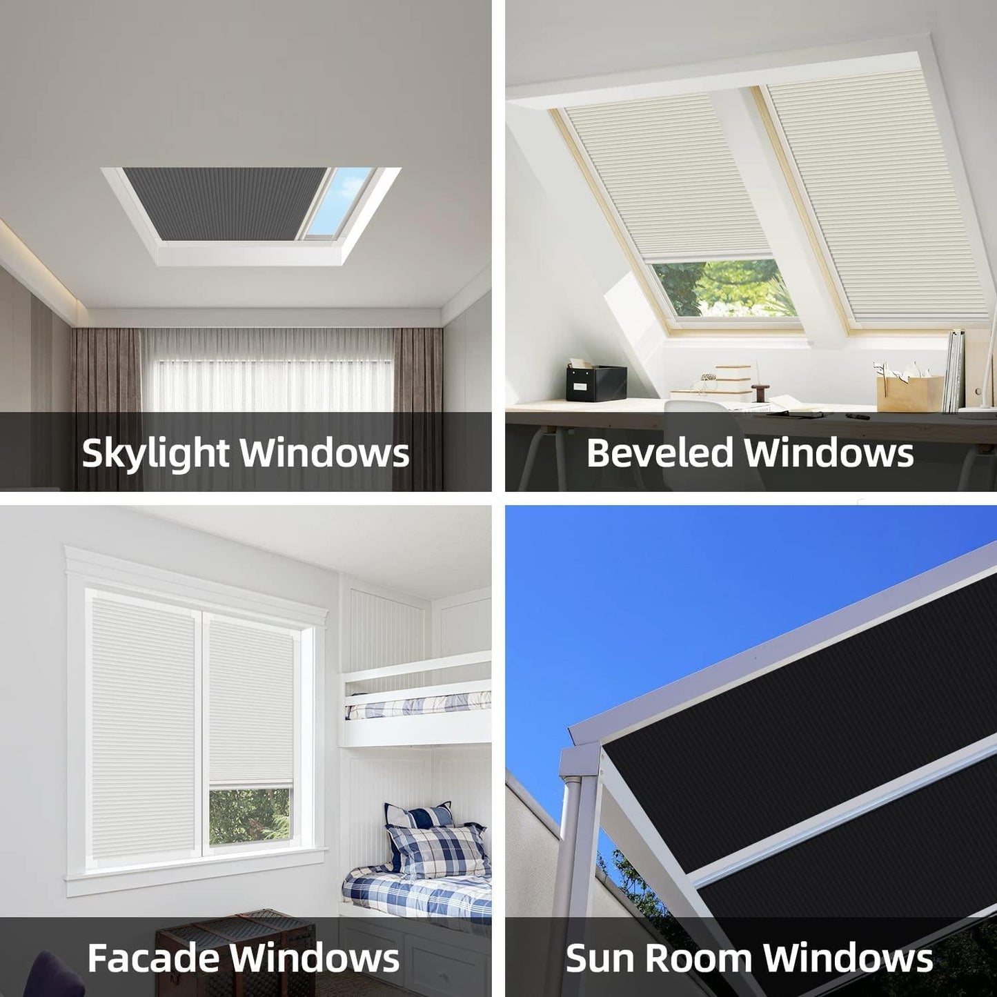 Skylight Honeycomb Shades (Light-filtering) - CurtainsArt